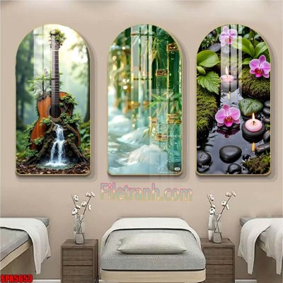 File ảnh File tranh vòm spa kiểu mới SPA5653 (gốc) cho trang trí nhà hàng