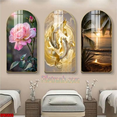 Download file tranh PSD File tranh vòm spa kiểu mới SPA5665 để chỉnh sửa