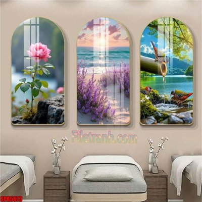 File in trần File tranh vòm spa kiểu mới SPA5673 (file gốc) xuyên sáng