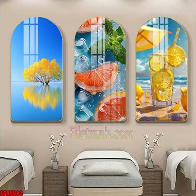 File gốc File tranh vòm spa kiểu mới SPA5683 (cho in UV) siêu nét