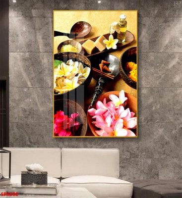 File in mica Tranh trang trí Spa SPA582 (bản gốc) làm vách ngăn