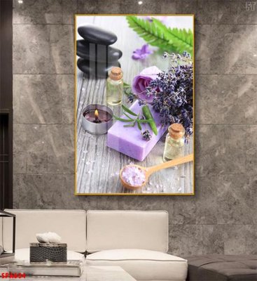 File in mica Tranh trang trí Spa SPA634 (bản gốc) làm vách ngăn