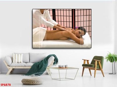 File in lụa Tranh trang trí Spa SPA878 (hoa văn) Tranh trang trí Spa SPA878