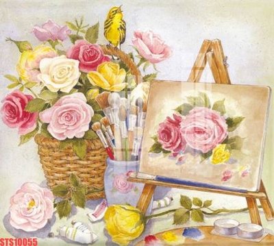 File in trần Tranh sơn dầu phương tây tổng hợp STS10055 (bản gốc) mây trời