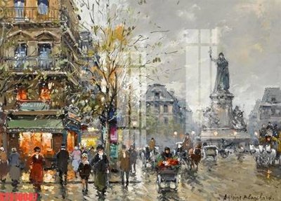 File gốc Tranh sơn dầu phương tây tổng hợp STS10087 (in mica) làm bảng hiệu