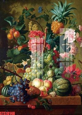 Tải file Tranh sơn dầu phương tây tổng hợp STS10148 (gốc) chủ đề phong thủy