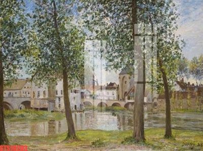 File tranh Tranh sơn dầu phương tây tổng hợp STS10203 (bản gốc) treo quán cafe