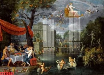 Tải file gốc in lụa Tranh sơn dầu phương tây tổng hợp STS10607 siêu nét