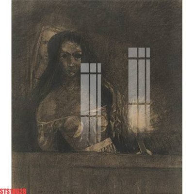 File tranh Tranh sơn dầu phương tây tổng hợp STS10628 (bản gốc) treo quán cafe