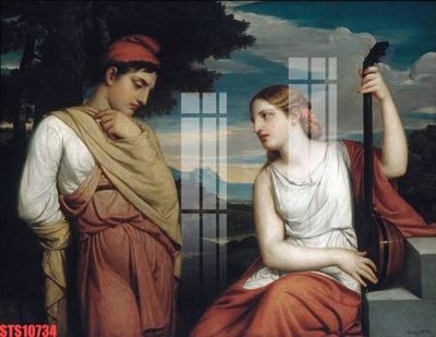 File gốc Tranh sơn dầu phương tây tổng hợp STS10734 (in lụa) trang trí tường