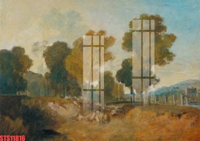 File tranh gốc in trần nhà Tranh sơn dầu phương tây tổng hợp STS11816 3D