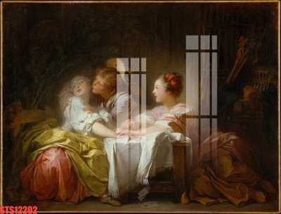 File tranh Tranh sơn dầu phương tây tổng hợp STS12202 (bản gốc) treo quán cafe