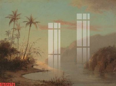 File gốc Tranh sơn dầu phương tây tổng hợp STS12521 (in lụa) trang trí tường