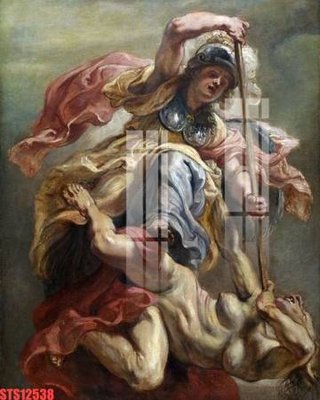 File tranh gốc PSD Tranh sơn dầu phương tây tổng hợp STS12538 còn nguyên layer