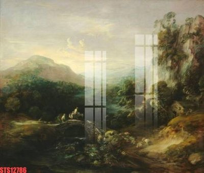 File tranh Tranh sơn dầu phương tây tổng hợp STS12786 (ảnh gốc) in trần xuyên sáng