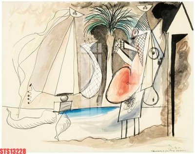 Ảnh gốc Tranh sơn dầu phương tây tổng hợp STS13228 (độ nét cao) in mica