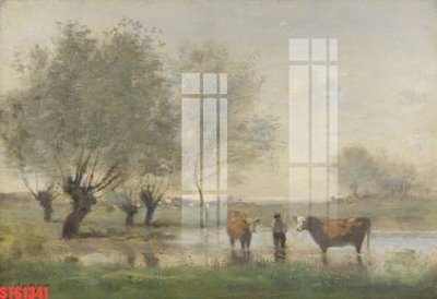 File gốc Tranh sơn dầu phương tây tổng hợp STS1341 (in mica) cắt laser