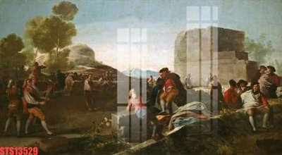 File tranh Tranh sơn dầu phương tây tổng hợp STS13529 (bản gốc) in lụa 5D