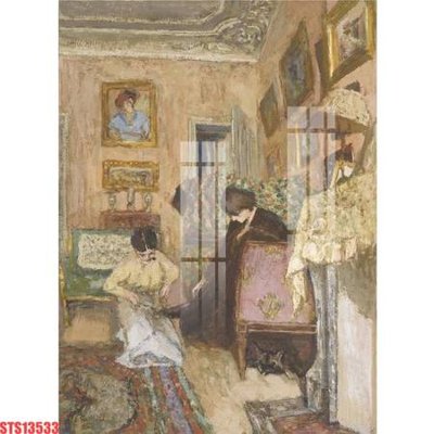 Ảnh gốc file in lụa Tranh sơn dầu phương tây tổng hợp STS13533 chi tiết