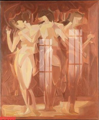 Download file Tranh sơn dầu phương tây tổng hợp STS13987 (gốc) in mica ốp bếp