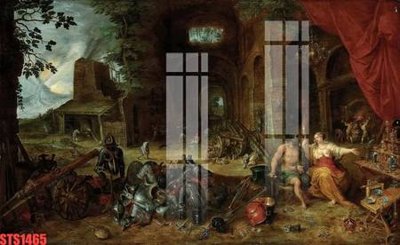 Download file gốc Tranh sơn dầu phương tây tổng hợp STS1465 (in lụa) tranh 3D