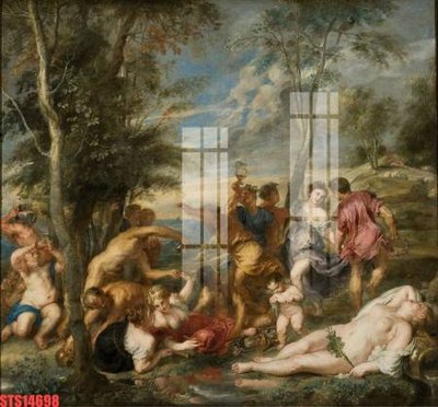 Download file Tranh sơn dầu phương tây tổng hợp STS14698 (gốc) in mica ốp bếp