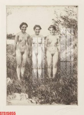 Ảnh gốc file in lụa Tranh sơn dầu phương tây tổng hợp STS15055 chi tiết