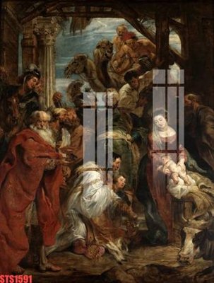 File in trần Tranh sơn dầu phương tây tổng hợp STS1591 (bản gốc) bầu trời