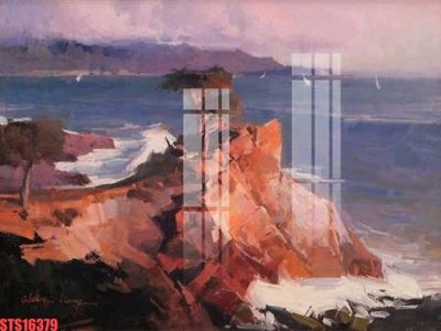 File in trần Tranh sơn dầu phương tây tổng hợp STS16379 (bản gốc 3D) sống động