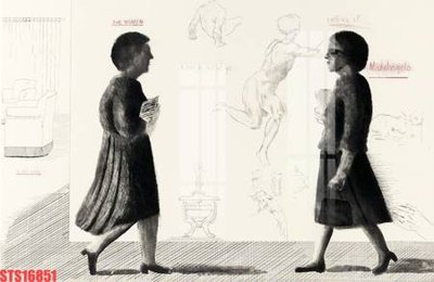 Download file gốc Tranh sơn dầu phương tây tổng hợp STS16851 (in lụa) tranh 3D