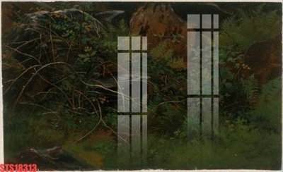 File in trần Tranh sơn dầu phương tây tổng hợp STS18313 (file gốc) hoa văn 3D