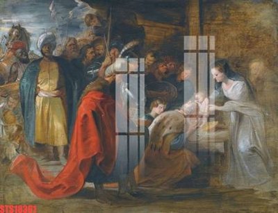 File in trần Tranh sơn dầu phương tây tổng hợp STS18361 (bản gốc) hoa văn