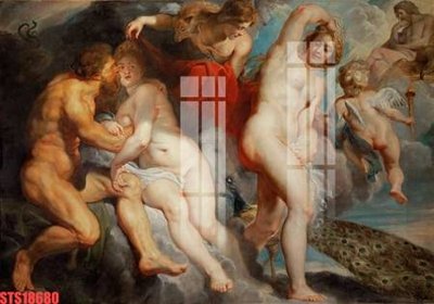 File tranh in trần 3D Tranh sơn dầu phương tây tổng hợp STS18680 (ảnh gốc)