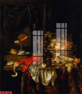 Ảnh gốc file in lụa Tranh sơn dầu phương tây tổng hợp STS18713 chi tiết