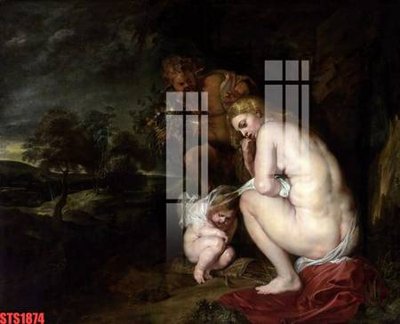 Download file gốc Tranh sơn dầu phương tây tổng hợp STS1874 (in lụa) hoa lá