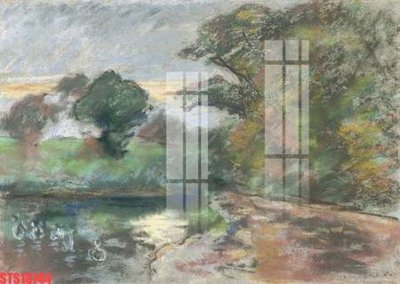 File tranh Tranh sơn dầu phương tây tổng hợp STS18744 (bản gốc) treo quán cafe