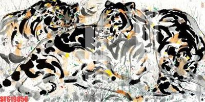 File gốc Tranh sơn dầu phương tây tổng hợp STS19850 (in mica) làm bảng hiệu