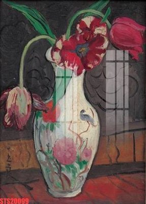 Tải file Tranh sơn dầu phương tây tổng hợp STS20099 (gốc) chủ đề hoa sen