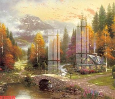 File in lụa Tranh sơn dầu phương tây tổng hợp STS21320 (hoa văn) Tranh sơn dầu phương tây tổng hợp STS21320