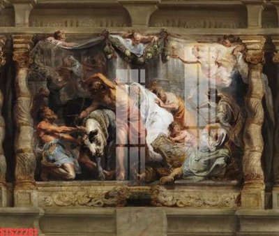 File PSD Tranh sơn dầu phương tây tổng hợp STS22261 (chất lượng in ấn)