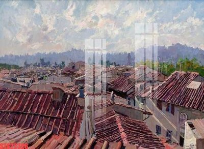 File tranh Tranh sơn dầu phương tây tổng hợp STS22326 (bản gốc) treo tường