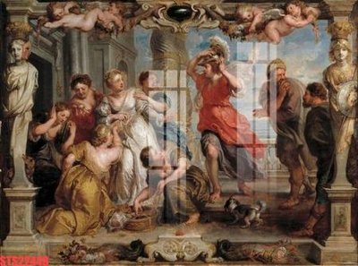 File gốc Tranh sơn dầu phương tây tổng hợp STS22448 (chủ đề hiện đại) trang trí