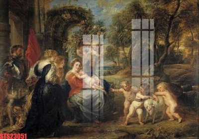 Download file gốc Tranh sơn dầu phương tây tổng hợp STS23051 (in mica) trong suốt