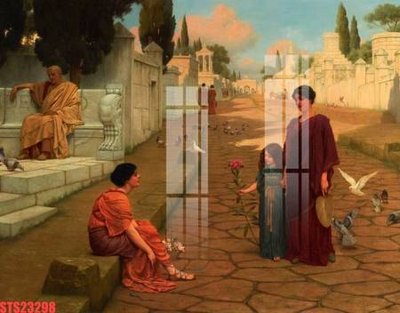 File tranh Tranh sơn dầu phương tây tổng hợp STS23298 (bản gốc) treo phòng ăn