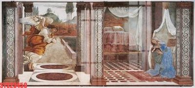 File gốc Tranh sơn dầu phương tây tổng hợp STS23459 (in lụa) tranh phong thủy