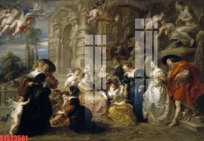 File tranh Tranh sơn dầu phương tây tổng hợp STS23501 (bản gốc) treo quán cafe