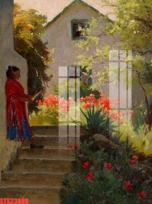 File ảnh Tranh sơn dầu phương tây tổng hợp STS23880 (gốc) in decal dán tường