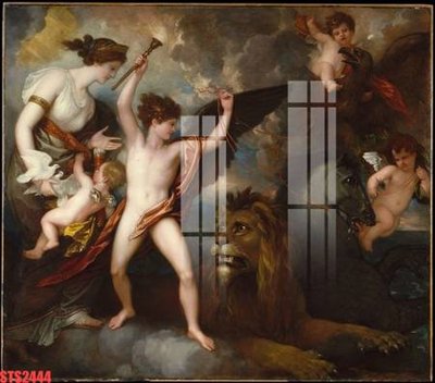 File tranh Tranh sơn dầu phương tây tổng hợp STS2444 (bản gốc) treo phòng ăn