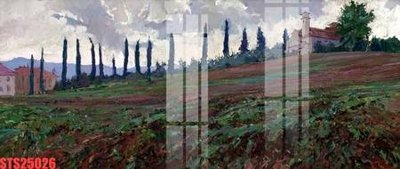 File gốc Tranh sơn dầu phương tây tổng hợp STS25026 (in lụa) hoa văn cổ điển