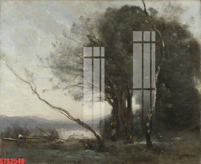 File gốc Tranh sơn dầu phương tây tổng hợp STS2549 (in lụa) tranh mã đáo